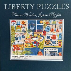 Liberty Puzzles Hanukkah Evening Wooden Art Puzzle